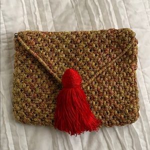 Anthropologie woven clutch